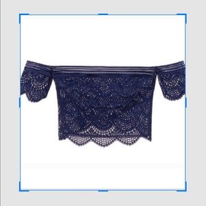 Victorias Secret blue lace halter top